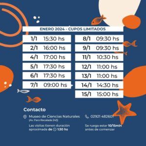 Museo de Ciencias Naturales de Monte Hermoso - Huellas Humanas turnos 2024