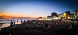 playa Monte Hermoso tarde-noche