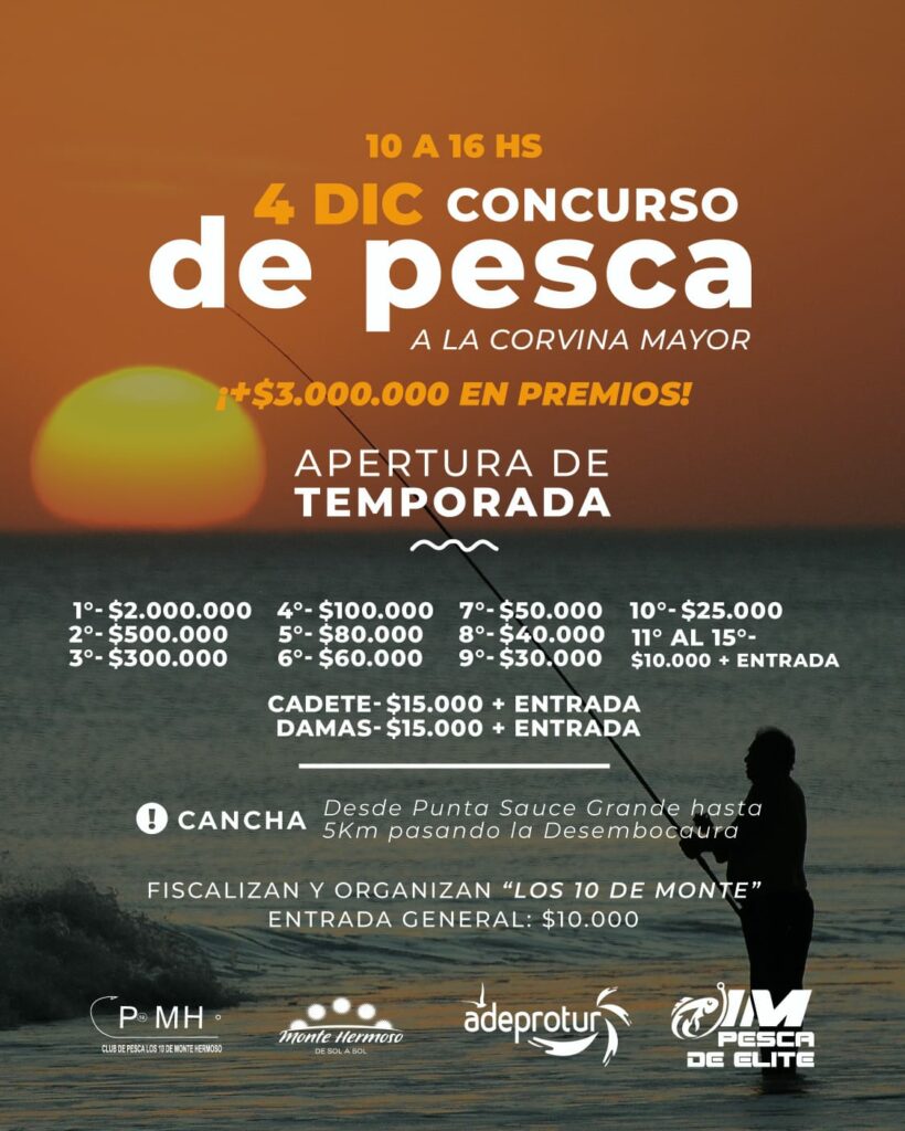 concurso de pesca monte hermoso